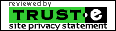 Our privacy policy has been reviewed and approved by TrustE